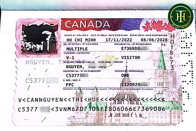 Chi Hue dau visa du lịch Canada