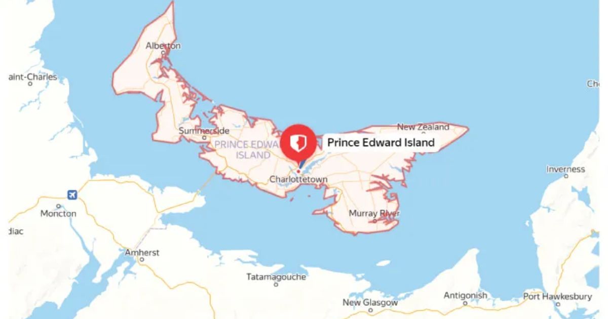 Prince Edward Island nằm ở bờ biển phía đông của Canada