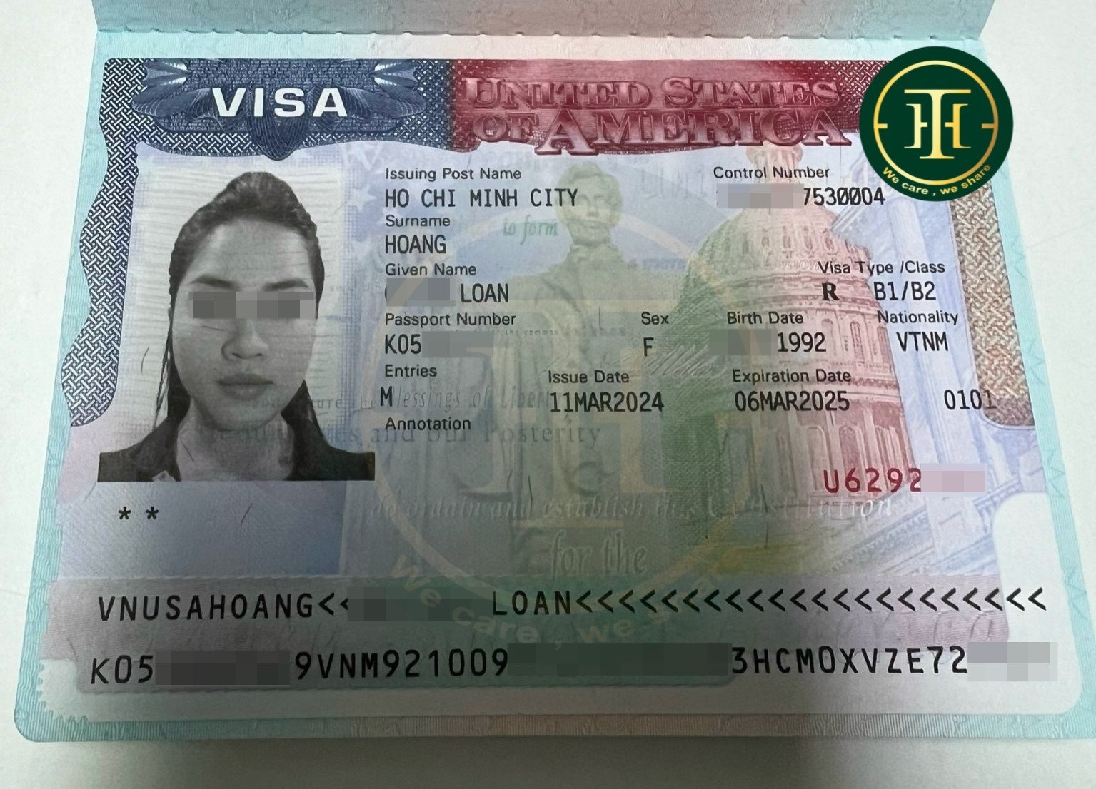 Chị Loan đậu visa du lịch Mỹ