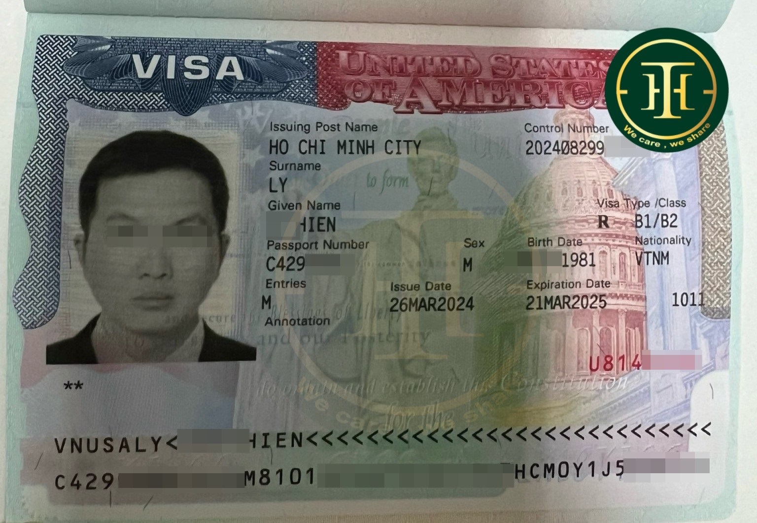 Anh Hiền đậu visa du lịch Mỹ