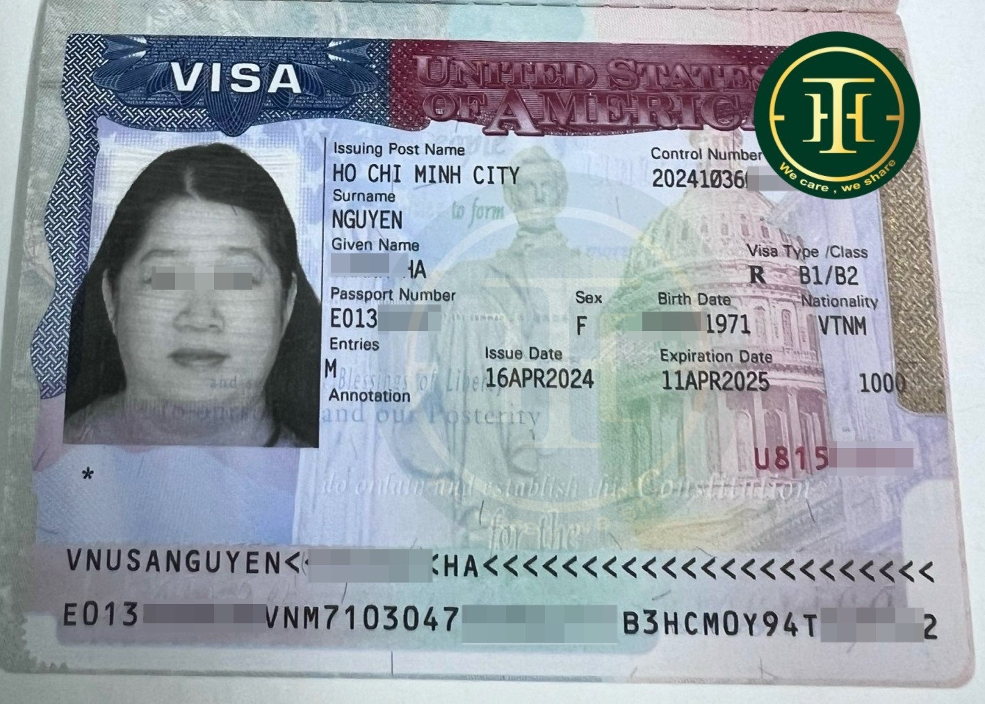 Gia đình chị Hà đậu visa du lịch Mỹ