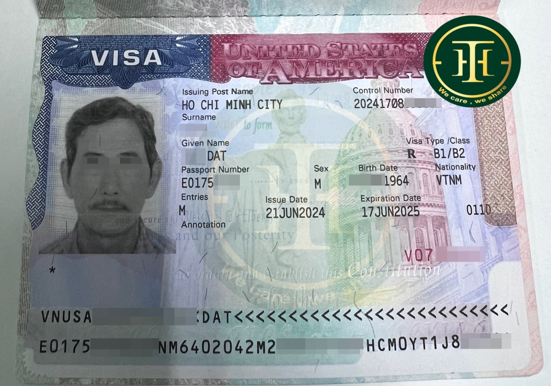 Anh Đạt đậu visa du lịch Mỹ