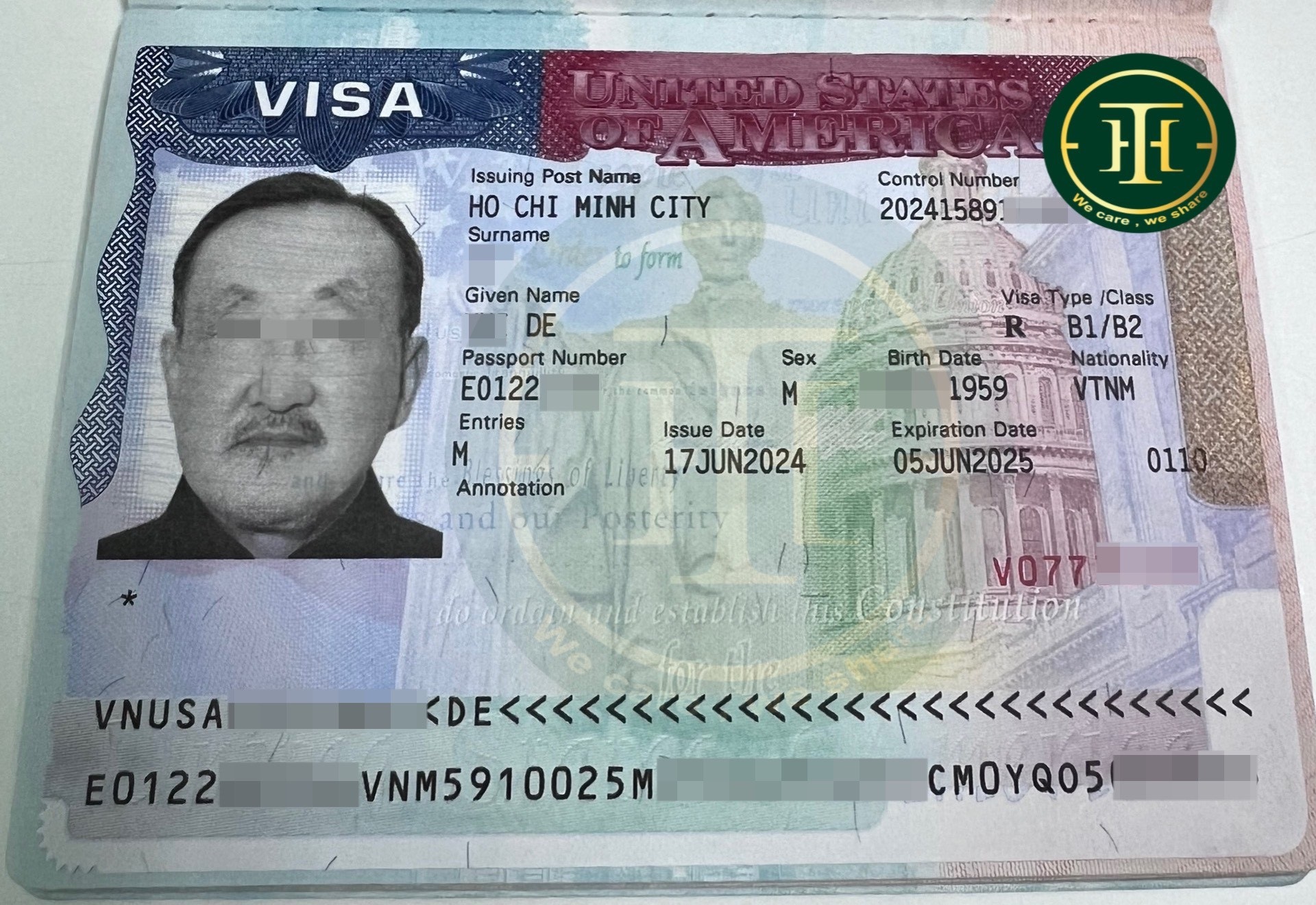 Anh Đệ đậu visa du lịch Mỹ