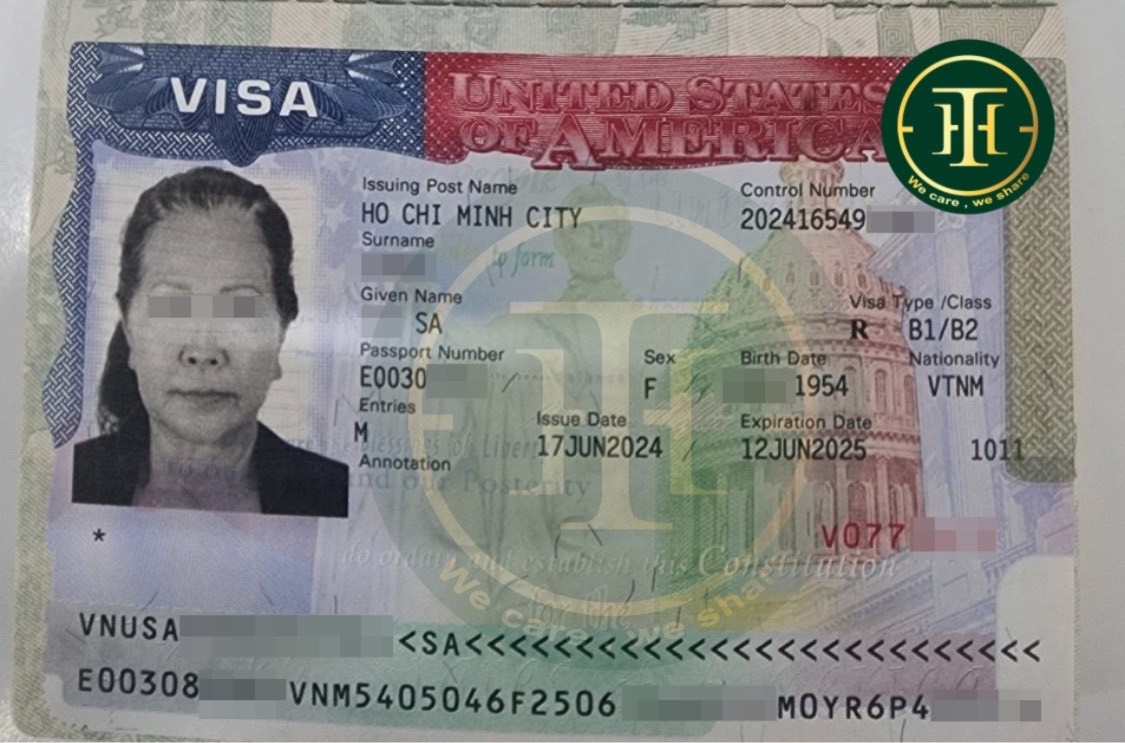 Chị Sa đậu visa du lịch Mỹ