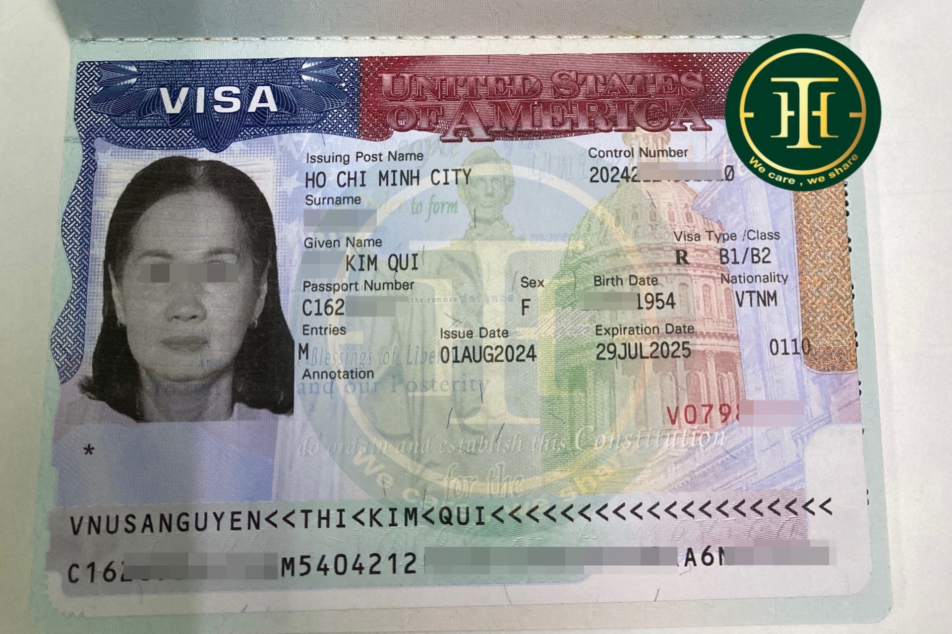 Chị Kim Quý đậu visa du lịch Mỹ