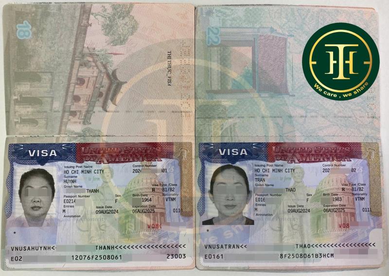 Chúc mừng mẹ con chị Thảo đậu visa du lịch Mỹ