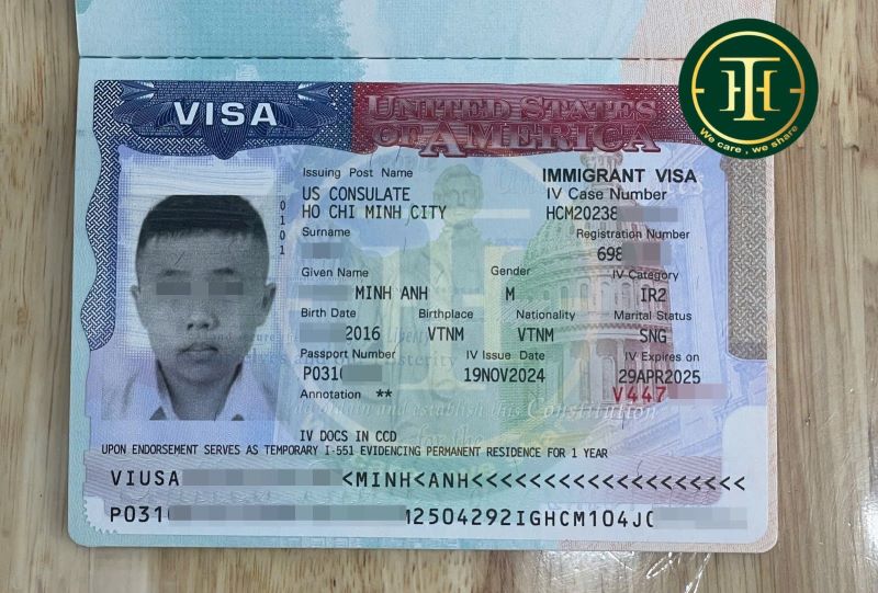 Minh Anh đậu visa bảo lãnh sang Mỹ thành công