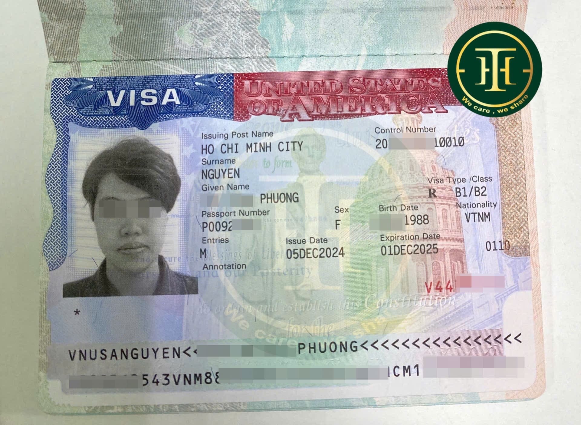 Chúc mừng chị Phương đậu visa du lịch Mỹ